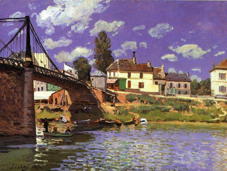 Alfred Sisley The Bridge at Villeneuve la Garenne Spain oil painting art